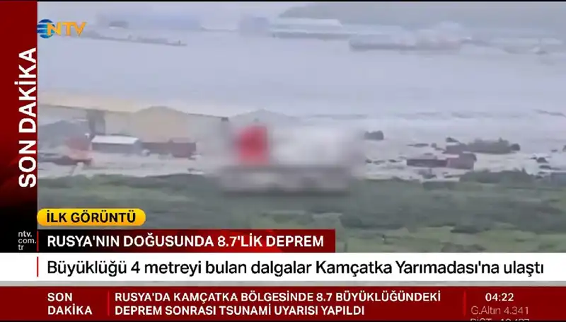 Türkiye'den Uzaklarda: Kamçatka'da İlk Tsunami Dalgaları Hızla Yaklaşıyor