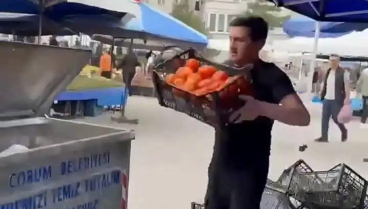 Domatesleri Çöpe Döken Pazarcıya Şok Edici Cezalar Yağdı!